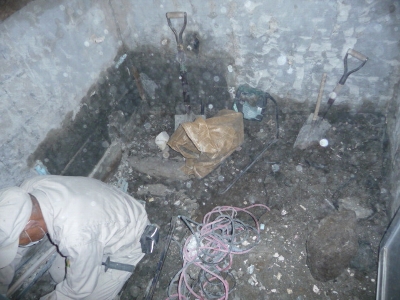 3 解体が終わりコンクリート打ちの準備-1